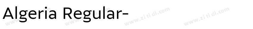 Algeria Regular字体转换 Algeria Regular字体转换